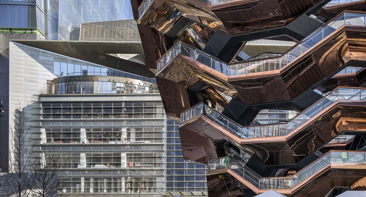 Photo Vessel and Exterior of The Shops Restaurants at Hudson Yards courtesy of Francis Dzikowski for Related Oxford