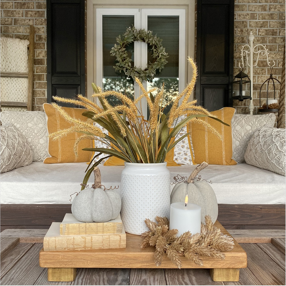 Fall Vignette on the Porch