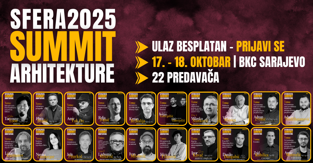 Svjetska arhitektonska imena i ove godine na Summitu arhitekture 2025